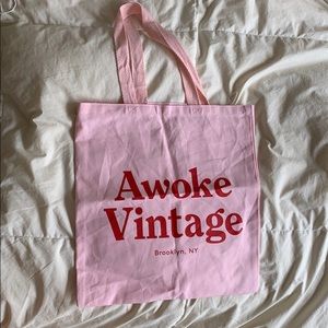 Awoke Vintage pink canvas tote